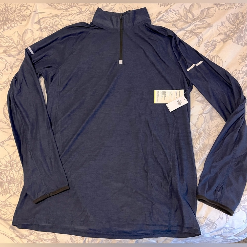 Old Navy Active ‘Breath On’ Mens L running/golf quarter zip - Navy
